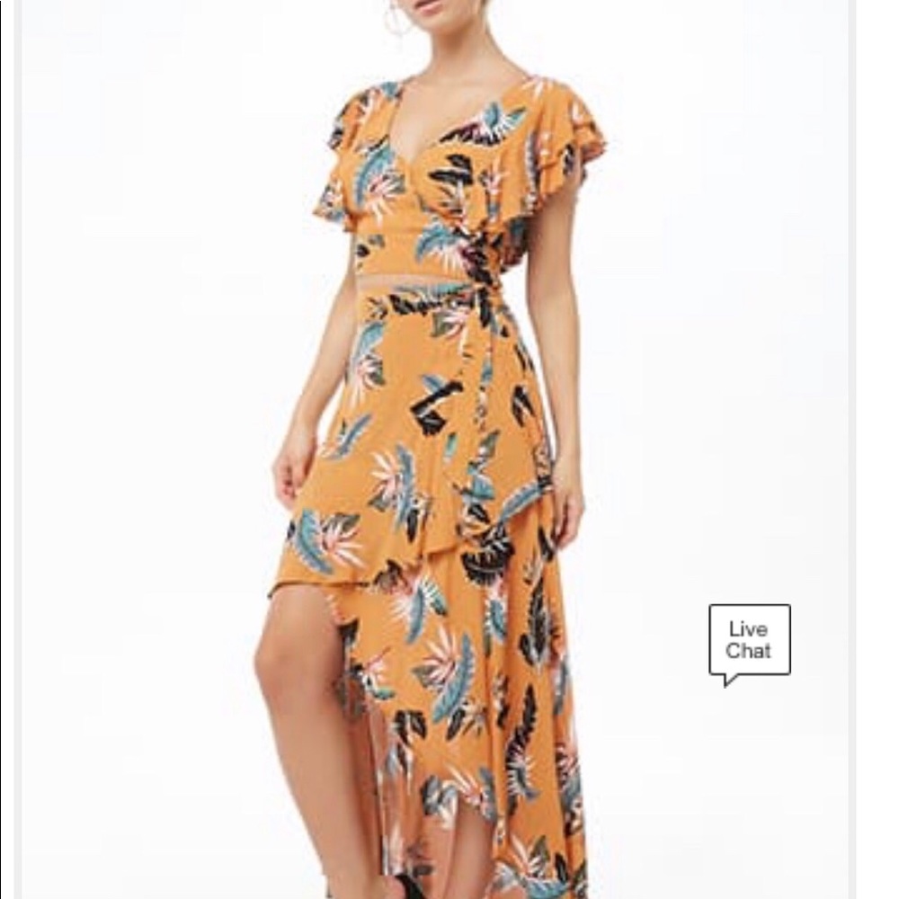 Orange long dress